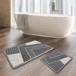 Nonwe lot de 2 tapis de bain antid�rapants, absorbants d'eau et doux - tapis de salle de bain de qualit� ...