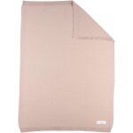 Noukie's - couverture plaid pour bb en tricot sherpa 75x100 cm - 100% coton bio, douce, chaude, moelleux, ...