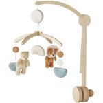 Noukies ¿ mobile musical en bois ¿ babou & kendi le lion et le lopard ¿ mlodie brahms ¿ compatible ...