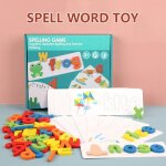 Nouveau alphabet puzzles montessori sort jeu de mots pour enfants apprentissage lettre en bois prscolaire ...
