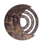 Nouveau calendrier perptuel en bois, tenture murale, artisanat dcoratif rond personnalis, cadeau de ...