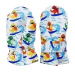 Nouveaux gants de ski impermables et chauds en velours pour enfants, motif dessin anim