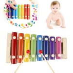 Nouveau jouet xylophone educatif montessori, cadre en bois de huit notes, style xylophone pour enfants ...