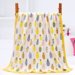 Nouveau n bb trucs mousseline 6 couche couette arc en ciel emmailloter couche frise literie pour ...