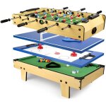 Nouveau non dballleomark table de babyfoot - 4 in 1 - jeu de football, billard, tennis, hockey, baby ...