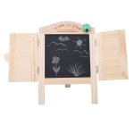 Nouveau tableau noir de table en bois de haute qualit�, tableau noir double face, message, jouet pour ...