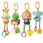 Nouvelhorizonstore - b�b� jouets de poussettes, 4 pack hochet jouets animales, peluche b�b� a clip pour ...