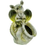 Nouvelhorizonstore - enfant dragon avec pot de plantation dragon gargouille figure de jardin jardin