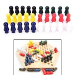 Nouvelles pièces d'échecs dames chinoises six couleurs de pièces de jeu de rechange dames en bois 60pcs ... Nouvelles pièces d'échecs dames chinoises six couleurs de pièces de jeu de rechange dames en bois 60pcs ...