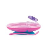 Nuby assiette chauffante avec ventouse - rose - 3 mois +