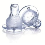 Nuby - id024 - lot de 2 ttines pour biberons a col standard - neutre