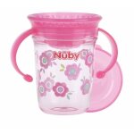 Nuby tritan gobelet magique 360o avec anses - rose - 240 ml