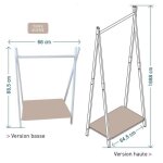 Nydalis dressing 2 en 1 kofee 66cm x 88 - 169cm taupe