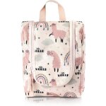 Nzqaf - trousse de toilette pour enfants / bb, sans pfc, dperlant, a suspendre (rose - lama)