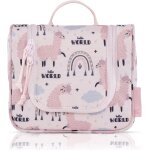 Nzqaf - trousse de toilette pour enfants / bb, sans pfc, dperlant, a suspendre (rose - lama)