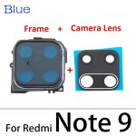 Objectif de camra arrire en verre avec cadre, pour xiaomi redmi note 9s 9 pro, original, nouveau