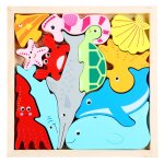 Ocan - jouets montessori en bois pour bbs, puzzle tangram 3d, apprentissage prscolaire, jouets educatifs ...