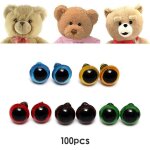 Yeux de s�curit� d'animaux de couleurs mixtes pour poup�es amigurumi, poup�e en crochet