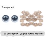 Yeux de s�curit� en plastique, 20 pi�ces, 8 - 14mm, yeux de poup�e avec rondelle, jouets doux, ours en ...