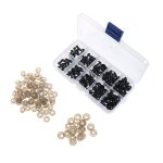 Yeux de s�curit� en plastique noir, 100 pi�ces, 6mm 8mm 9mm 10mm 12mm, pour ours en peluche, poup�e, ...