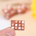 Oeufs miniatures 1:12 pour maison de poupe 6 pices, carton entier d'ufs modle dcor de cuisine
