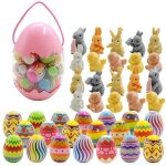 Oeufs de pâques en plastique colorés, 18 pièces, sacs aveugles, lapin ouvert, jouet ¿uf torsadé pour ... Oeufs de pâques en plastique colorés, 18 pièces, sacs aveugles, lapin ouvert, jouet ¿uf torsadé pour ...