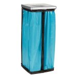 Okt 2053721 support pour sac poubelle plastique argent / noir