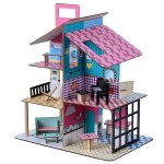 Olivia's little world 360 enfants maison de poup�e en bois - 3, 5  poup�es et 12 accessoires multi td ...