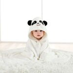 One - serviette de bain en velours pour bb, peignoir a capuche pour, couverture clin, 80x80 cm - type ...