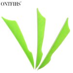 Ontfihs - plumes de flche de 4 pouces, accessoires de pche, 100 pices - type fluorescent green