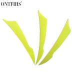 Ontfihs - plumes de flche de 4 pouces, accessoires de pche, 100 pices - type fluorescent yellow