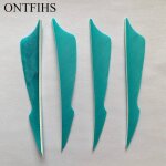 Ontfihs - plumes de flche de 4 pouces, accessoires de pche, 100 pices - type lake blue