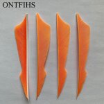Ontfihs - plumes de flche de 4 pouces, accessoires de pche, 100 pices - type light orange
