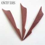 Ontfihs - plumes de flche de 4 pouces, accessoires de pche, 100 pices - type marron