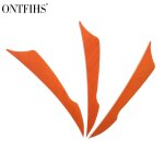 Ontfihs - plumes de flche de 4 pouces, accessoires de pche, 100 pices - type orange