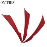 Ontfihs - plumes de flche de 4 pouces, accessoires de pche, 100 pices - type rouge