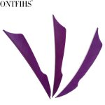 Ontfihs - plumes de flche de 4 pouces, accessoires de pche, 100 pices - type violet