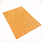 Orange - tapis de coupe auto - gurissant, lignes de grille a4, carte artisanale, tissu, carton en cuir, ...