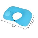 Oreillers gonflables en pvc en forme de u, coussin de repos pour la t�te et le cou, pour camping en plein ...