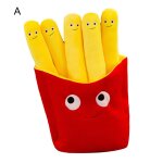Oreiller en peluche pour b�b�, frites, pizza, jouets pour enfants, poup�es de dessin anim�, simulation, ...