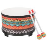 Orff - tambour de sol en bois pour enfants, caisse claire persch, instruments de musique avec anciers ...