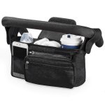 Organisateur de poussette universel avec porte - gobelets isothermes, pochette pour tlphone amovible ...