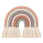 Ornements muraux suspendus arc - en - ciel tisss a la main, dcoration nordique pour lit de bb, chambre ...