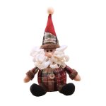 Ornements de no�l, 1 pi�ce, poup�e en tissu a carreaux flocon de neige de dessin anim�, gnome de no�l ...