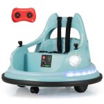Ostway 12v quad tamponneuse electrique pour enfants avec rotation a 360, t�l�commande 2, 4g, lumineux ...
