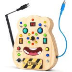 Ours busy board montessori age 3 ans, planche montessori pour les 2 a 5 ans, tableau montessori avec ...