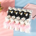 Ours de couple en cartoon pour homme et femme lot de fleurs fraches pour mariage et anniversaire cadeau ...