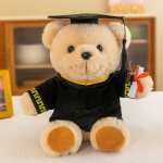 Ours de graduation en peluche de 25 cm avec chapeau cadeau de f�licitation pour l'obtention du dipl�me ...