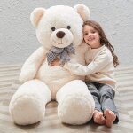 Ours en peluche gant pour petite amie ou enfant, 80 cm (blanc)