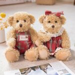 Ours en peluche mignon, couple d'ours, poupée de compagnon chaleureux, poupée de lit pour filles, cadeau ... Ours en peluche mignon, couple d'ours, poupée de compagnon chaleureux, poupée de lit pour filles, cadeau ...